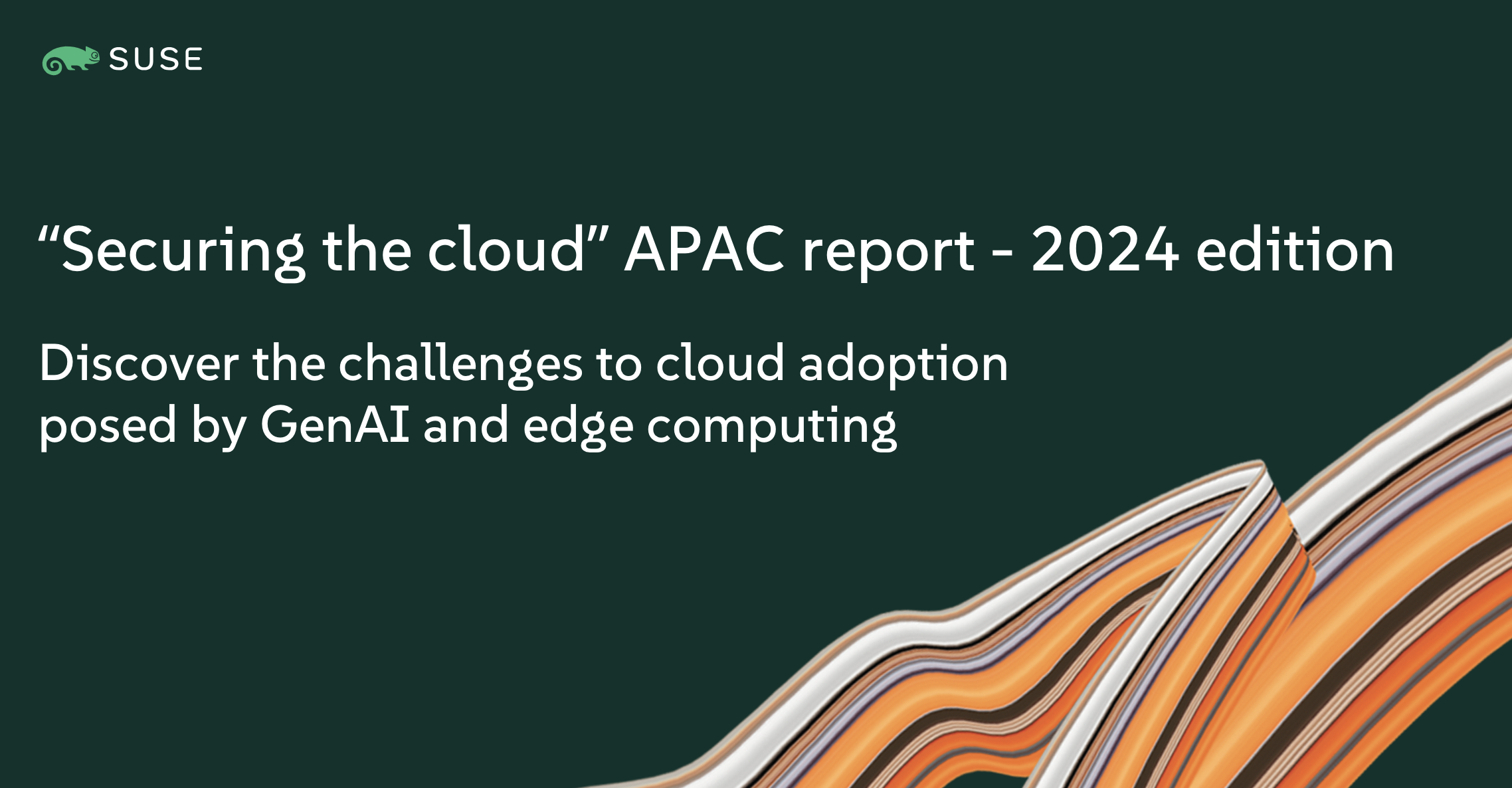 The words "Securing the Cloud APAC Report" on a dark green background with orange streak on bottom right